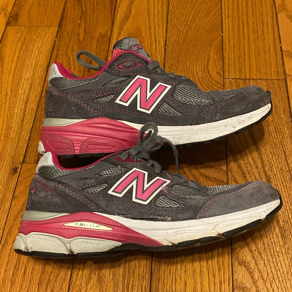 New Balance 990v3 Breast Cancer Awareness Made in USA Gray Pink Size 6.5